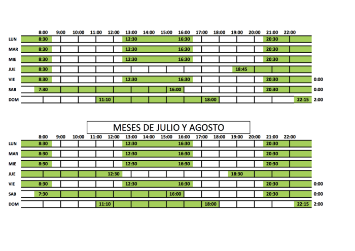 HORARIO LEVT